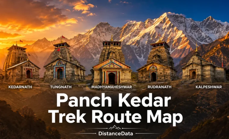 Panch Kedar Trek Route Map