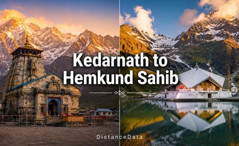 Kedarnath to Hemkund Sahib Distance