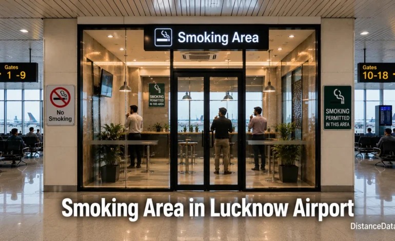 smoking area in Lucknow airport
